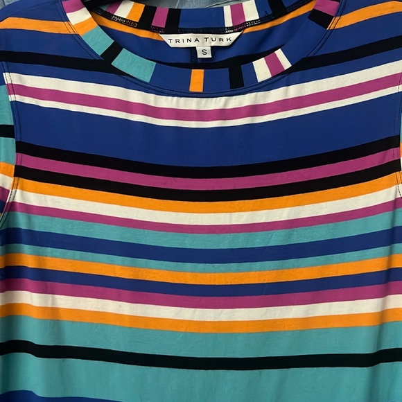 TRINA TURK COLORFUL STRIPED MINI DRESS - Picture 2 of 4